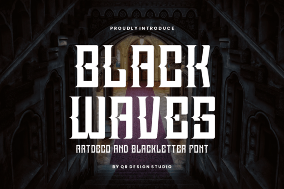Black Waves: A Bold Blackletter Font for Editorial Design