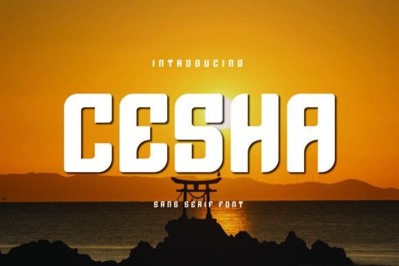 Cesha: A Bold Sans Serif Typeface for Modern Web Design