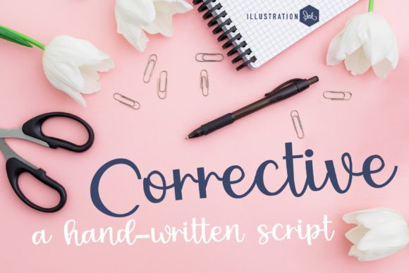 Corrective: A Handcrafted Script Font for Makers