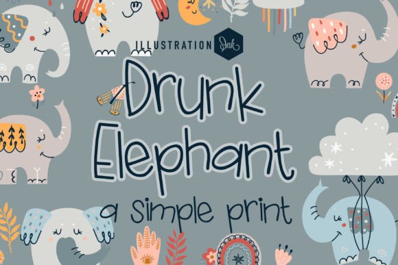 Drunk Elephant: A Whimsical Font for Bold Campaigns