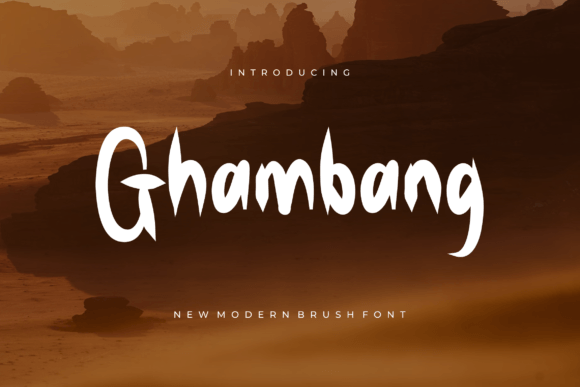 Ghambang: A Bold Brush Font for Web Headers