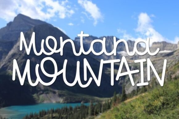 Montana Mountain Font for Makers