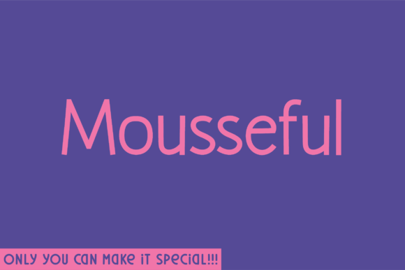 Mousseful: A Handwritten Sans Serif Font for Brands